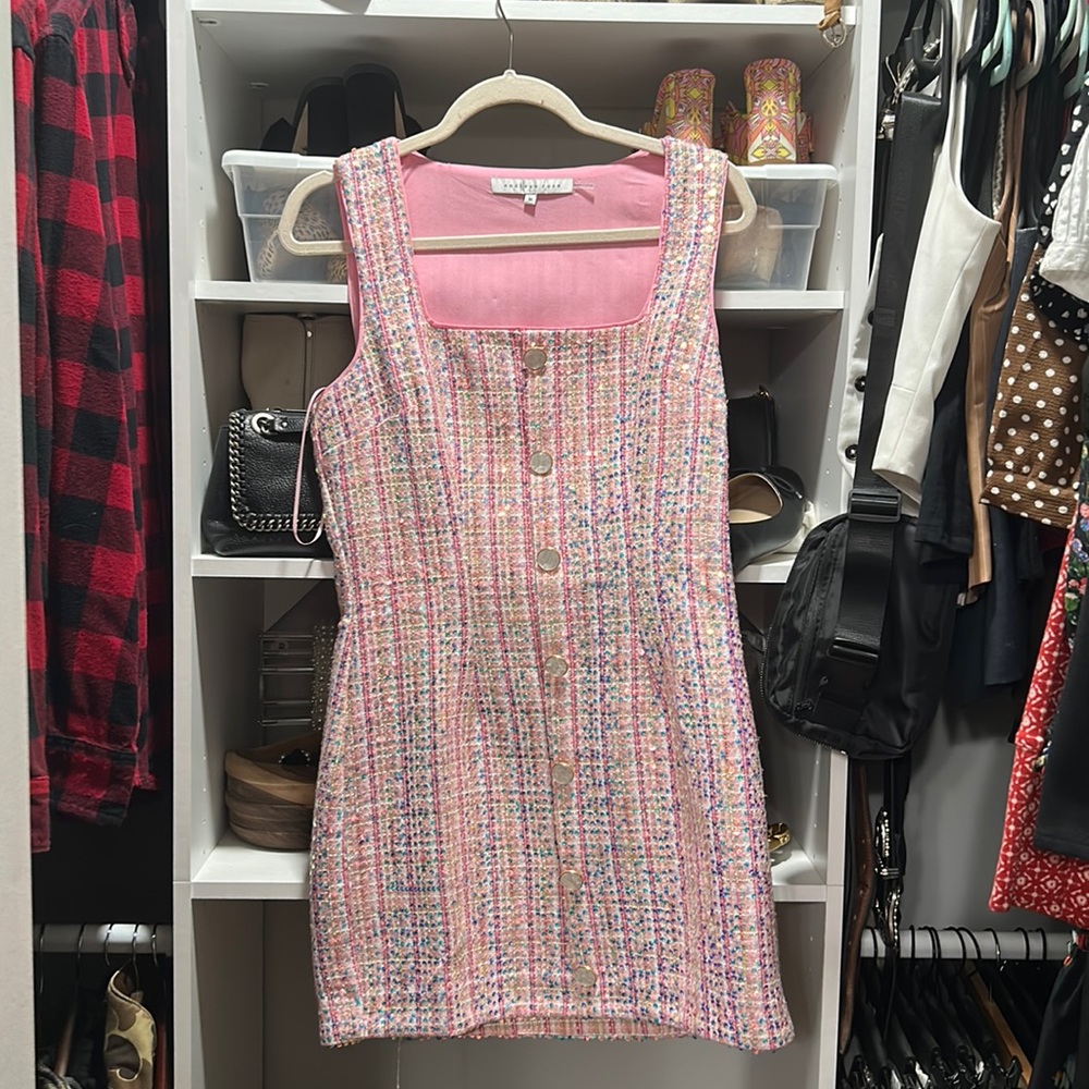 Endless Rose Sparkle Tweed Dress